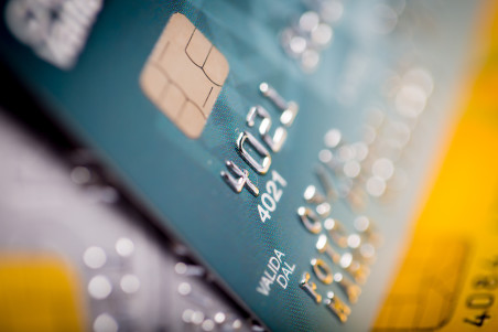 Close up of credit card