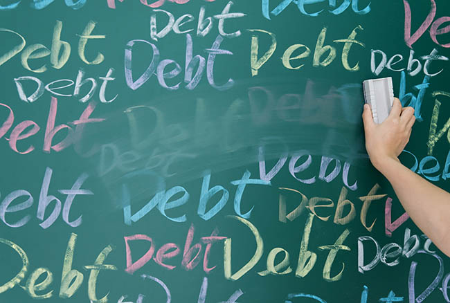 Erasing debt from board