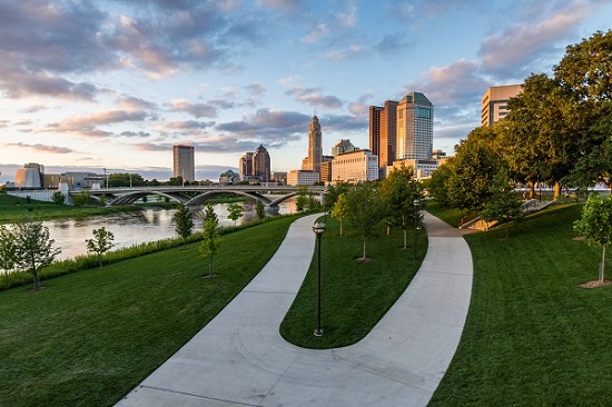 Columbus city skyline