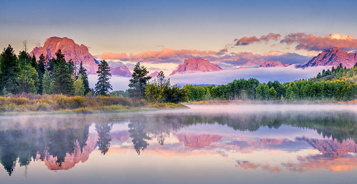 Río Snake, Wyoming, al amanecer