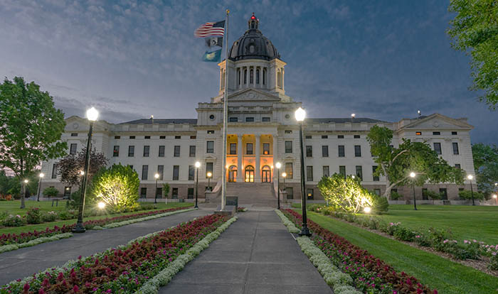 Edificio de la capital de Dakota del Sur en la ciudad de Pierre